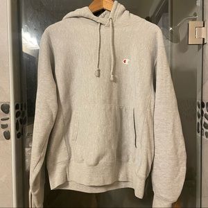 Champion Reverse Weave Gray Hoodie Size Medium